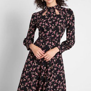 Modcloth Enjoy Every Moment A-Line Floral Dress